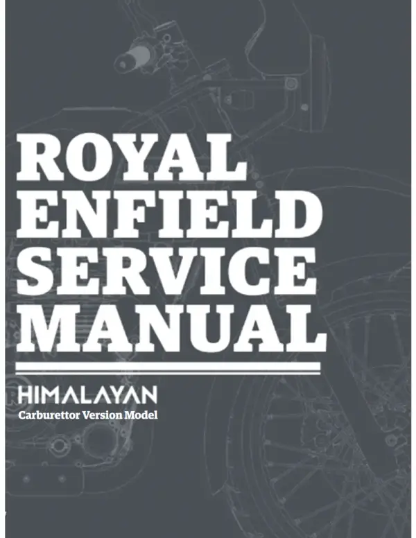Manual De Serviços – Royal Enfield – Himalayan BS III Carburada – 2017